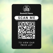 Lijst met referentieprijzen | Contactloze zakelijk Raamsticker (Vel 3)