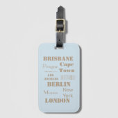 Lijst met reisbestemmingen bagagelabel (Voorkant (verticaal))