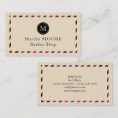 Lijst met rode blauwe diagonaal visitekaartje (Voorkant / Achterkant)