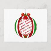 Lijst met rode en groene kerstsierfoto's feestdagenkaart (Voorkant)