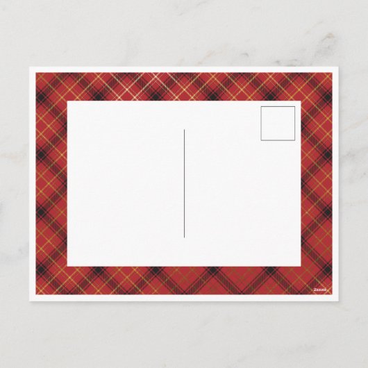 Lijst met rode plank en witte kerstboom Foto Feestdagenkaart (Achterkant)