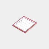 Lijst met rode roze strepen Sticky Post-it® Notes (Schuin)