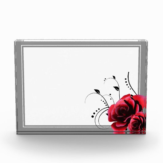 Lijst met rode rozen fotoblokken (Voorkant)