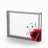 Lijst met rode rozen fotoblokken (Rechts)