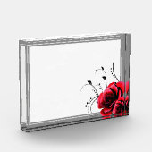 Lijst met rode rozen fotoblokken (Links)