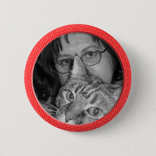 lijst met rode vlekken ronde button 5,7 cm (Voorkant)