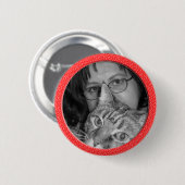 lijst met rode vlekken ronde button 5,7 cm (Voorkant /achterkant)