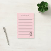 Lijst met roze en roze roze gebeden post-it® notes (Kantoor)