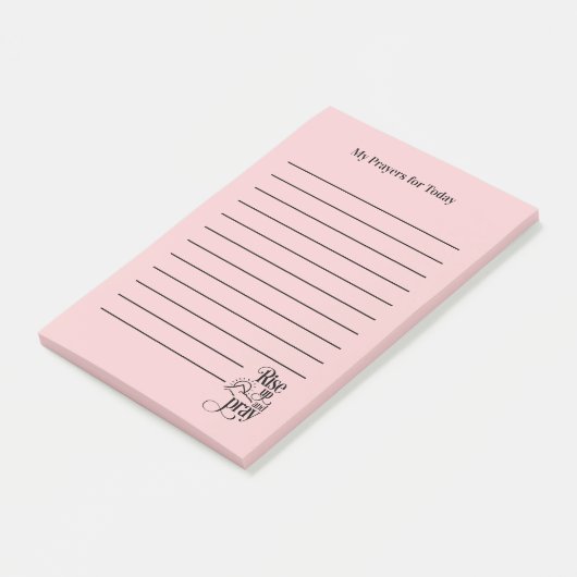 Lijst met roze en roze roze gebeden post-it® notes (Schuin)