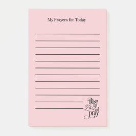 Lijst met roze en roze roze gebeden post-it® notes
