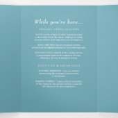 Lijst met Rozen, Trouwstijl op retro blauw Drieluik Programma (Binnenkant midden)