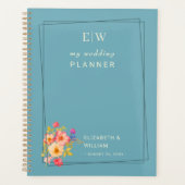 Lijst met Rozen, Trouwstijl op retro blauw Planner (Voorkant)