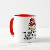 Lijst met Santa Naughty Mok (Voorkant links)