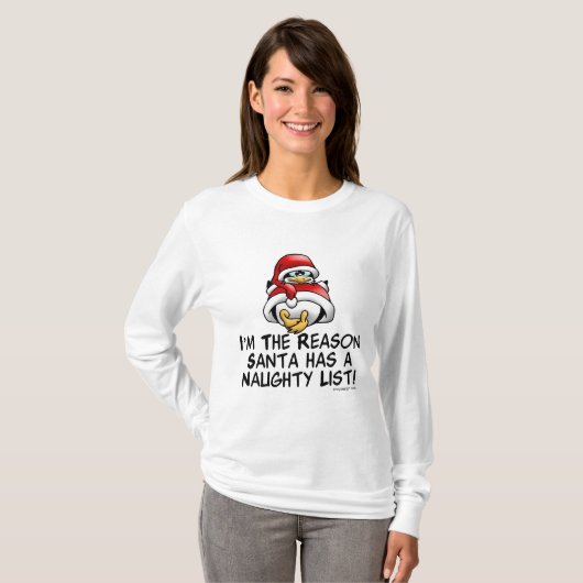 Lijst met Santa Naughty T-shirt (Voorkant volledig)