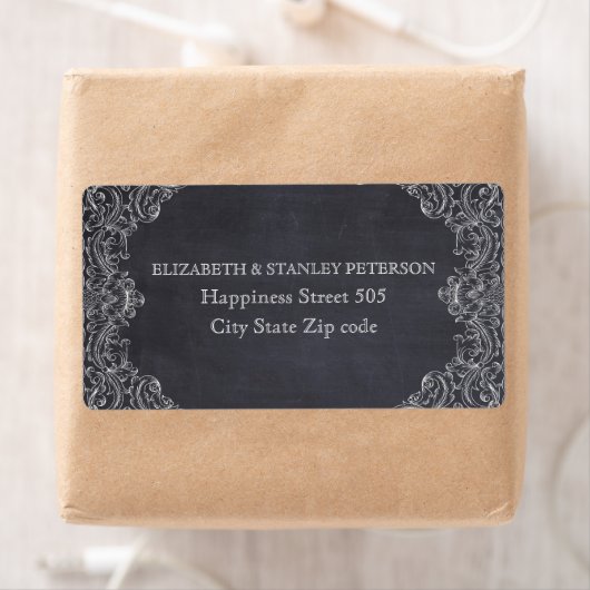 lijst met  schuifblad en bruiloft met karton etiket (Insitu)