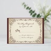 Lijst met schuifwiel op landschap RSVP-kaarten RSVP Kaartje (Staand voorkant)