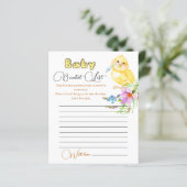 Lijst met selecte Baby showers (Staand voorkant)