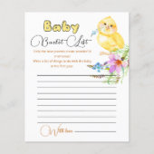 Lijst met selecte Baby showers (Voorkant)