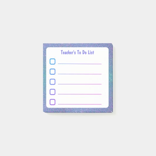 Lijst met taken voor docenten post-it® notes (Voorkant)