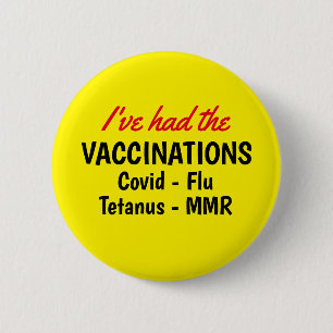 Lijst met uw vaccinaties Gele Button