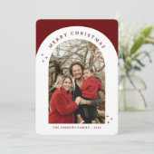 Lijst met vier kerstakerstaven 2 Foto Feestdagenkaart (Staand voorkant)