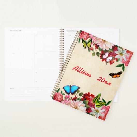 Lijst met vlinders planner (Display)
