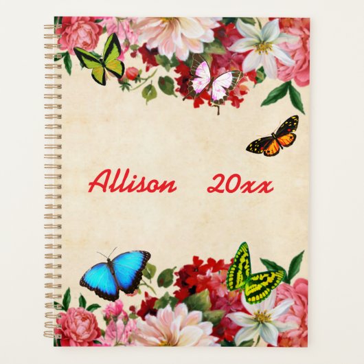 Lijst met vlinders planner (Voorkant)