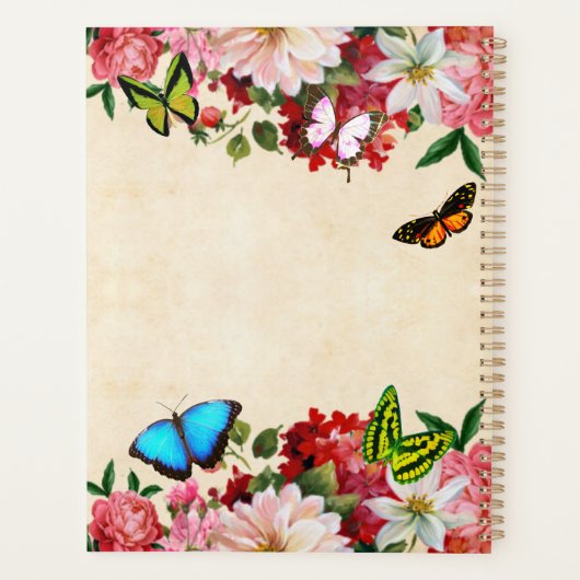 Lijst met vlinders planner (Achterkant)