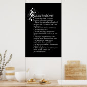 Lijst met Vocalistische problemen Poster (Keuken)