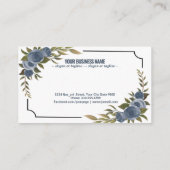 Lijst met Waterverf bloemen Visitekaartje (Achterkant)