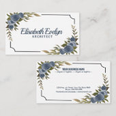 Lijst met Waterverf bloemen Visitekaartje (Voorkant / Achterkant)