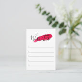 Lijst met wensen voor klanten - Lipsense Visitekaartje (Staand voorkant)