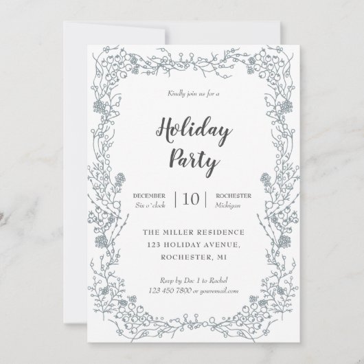 Lijst met witte bessen kaart (Voorkant)