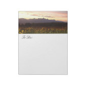 Lijst met zonsondergang van tekst notitieblok (Linkerzijde)