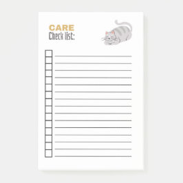 LIJST MET ZORGCONTROLE POST-IT® NOTES