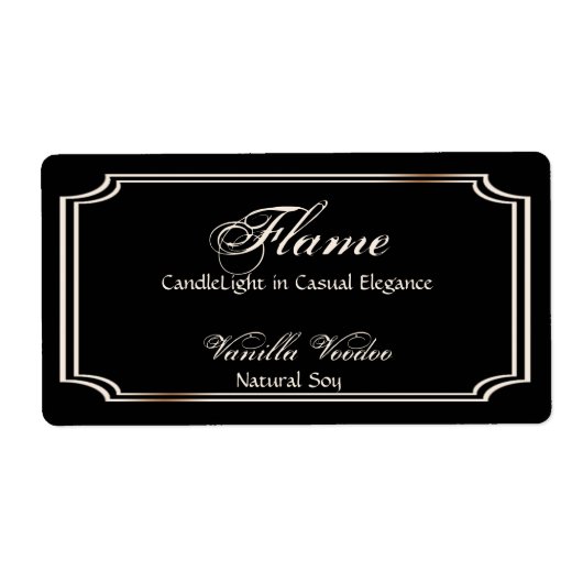 Lijst met zwarte en ivoren schuifknop etiket (Voorkant)