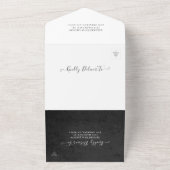 Lijst met zwarte en witte flora RSVP All In One Uitnodiging (Buitenkant)