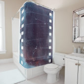 lijst met zwarte krassen, 35 mm, emulsiestructuur douchegordijn (In situ)