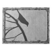 Lijst met zwarte rok, bovenaan gelinkt op  grijs Notitieblok (Voorkant)