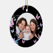 Lijst met zwarte vlinder keramisch ornament (Rechts)