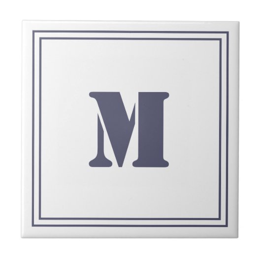 Lijst Monogramed White Tegel Tegeltje (Voorkant)