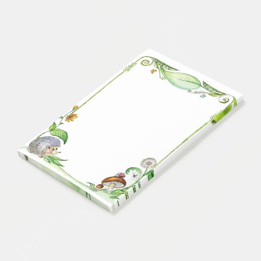 Lijst natuur egel waterverf post-it® notes (Schuin)