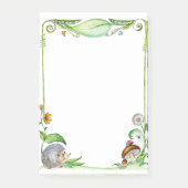 Lijst natuur egel waterverf post-it® notes (Voorkant)