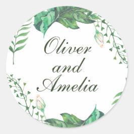 Lijst Natuur Groene Bloemen Bruiloft Sticker