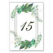 Lijst Natuur Groene Floral bruiloft Kaart (Voorkant)