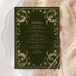  Lijst Olijf Groen Goud Bruiloft Menu