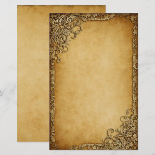 Lijst op Dark Perchment Grunge Briefpapier