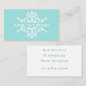 Lijst op turquoise Visitekaartje (Voorkant / Achterkant)