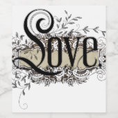  Lijst Ornament en liefde Wijn Etiket (Enkel label)