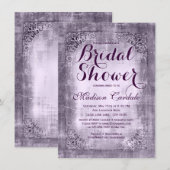  Lijst Paarse Bridal Shower Invitations Kaart (Voorkant / Achterkant)